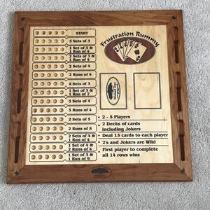 Classic Wooden Frustration Rummy Board Game